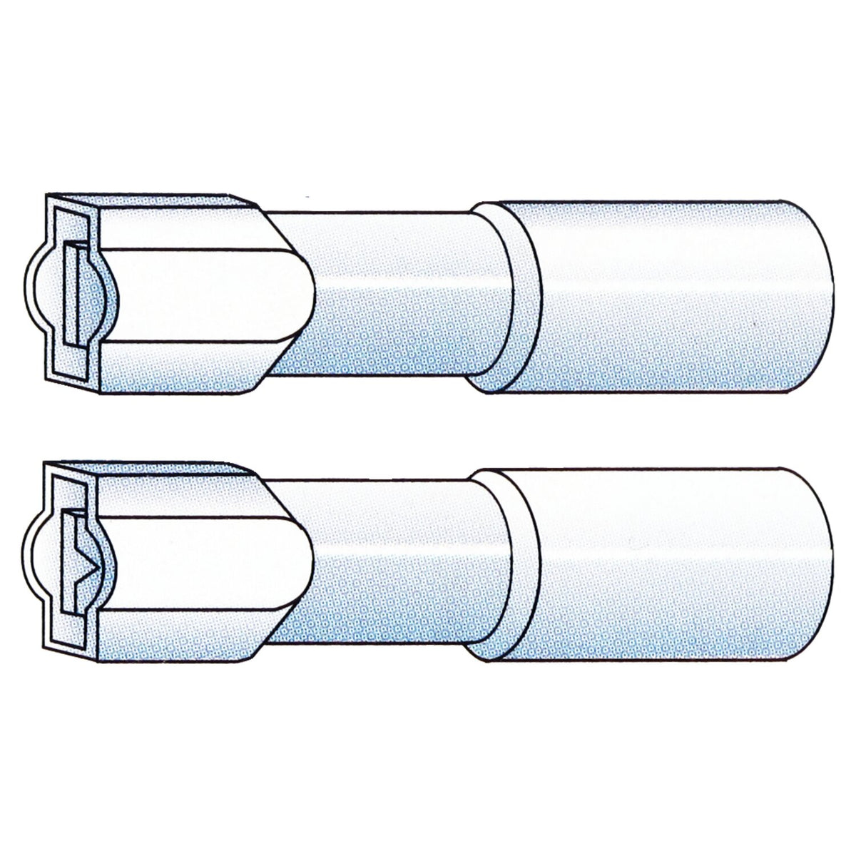 Standard Connectors Slide-On terminal crimp/shrink - Blue 1/4" - 10 stk