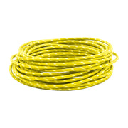 MCS Classic cloth covered wiring 25ft - roll - Yellow/white - 25 stk