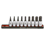 Sonic hex bit socket rail set 3/8" - 9-piece - US/SAE