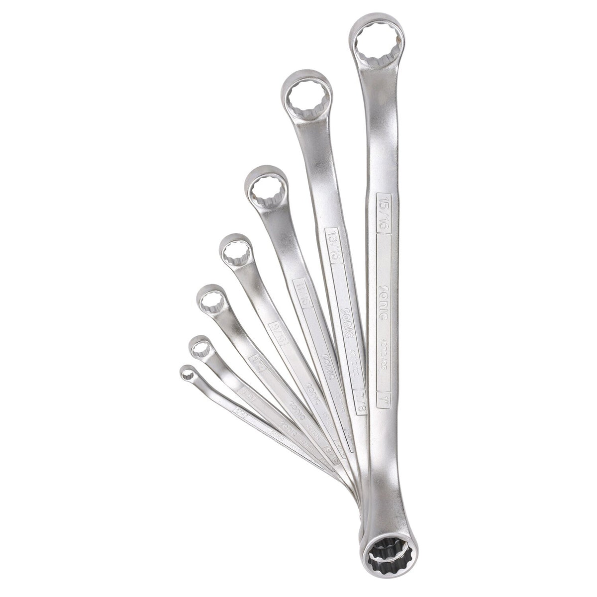 Sonic offset box end wrench set - 7-piece - US/SAE