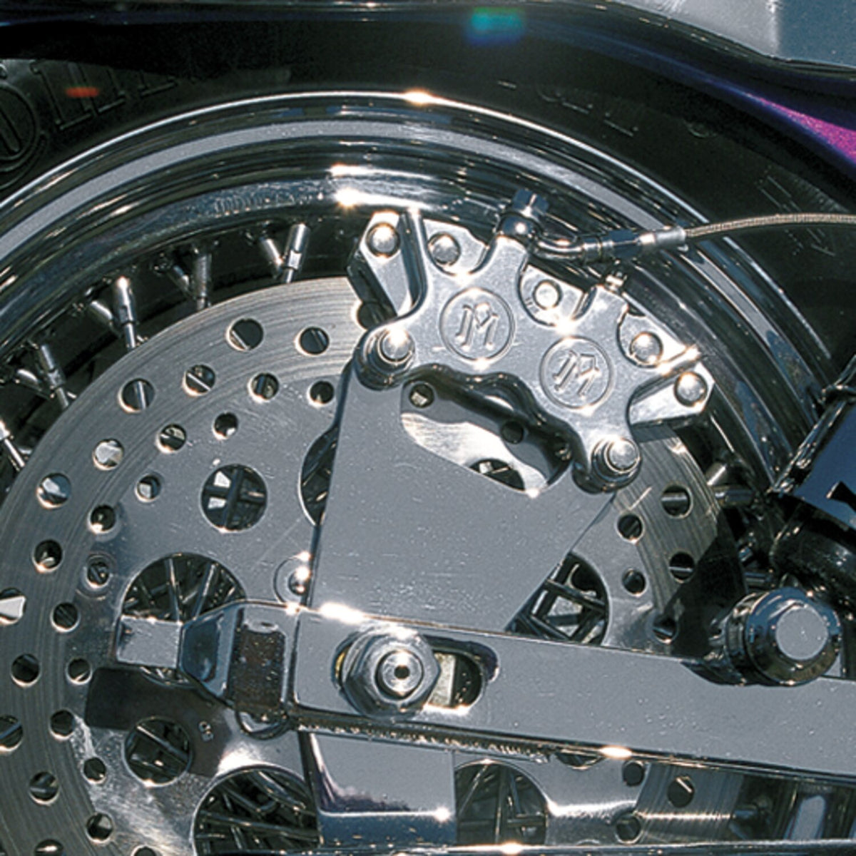 Performance Machine Rear 4-p caliper bracket 11.5" - Chrome