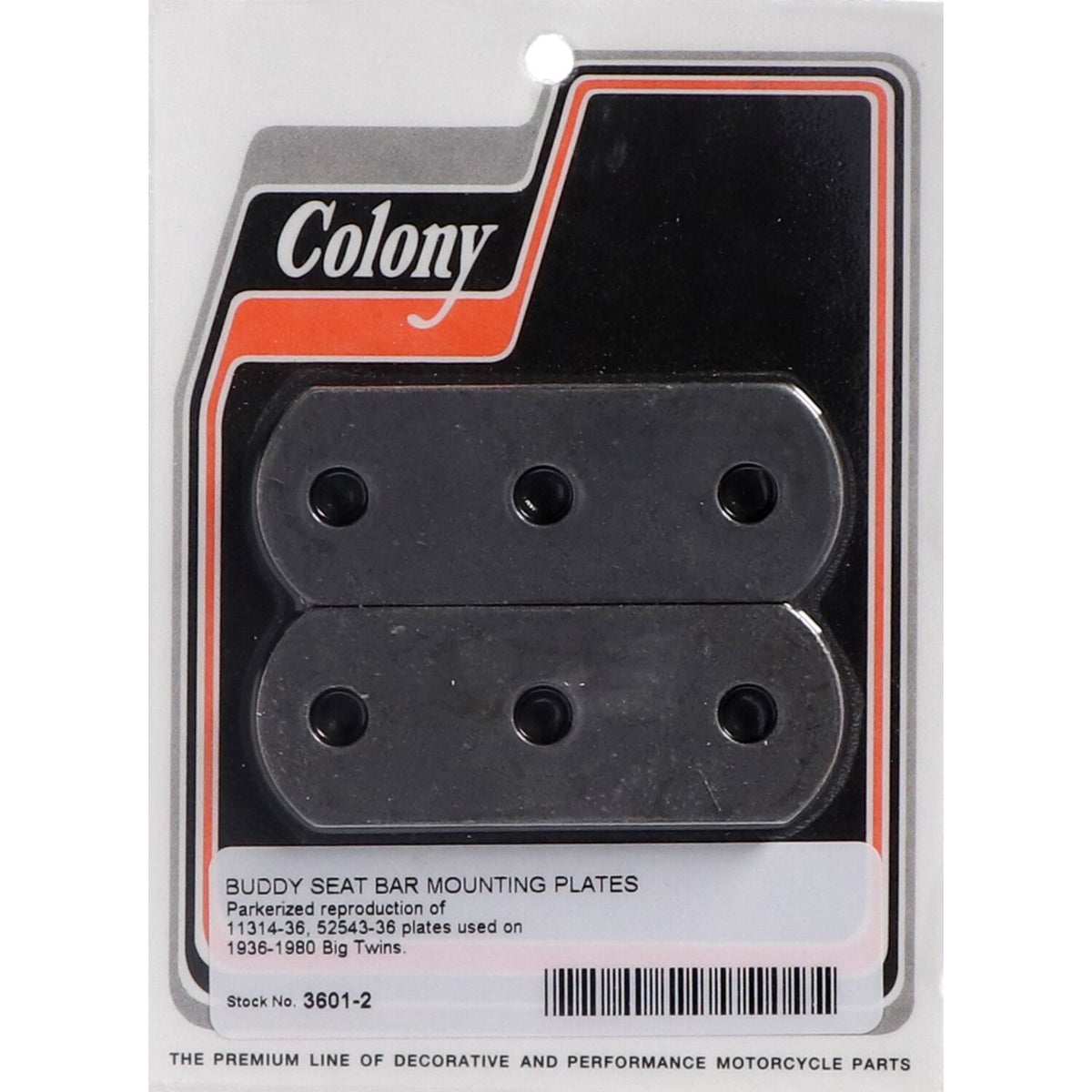Colony buddy seat bar mounting plate set
