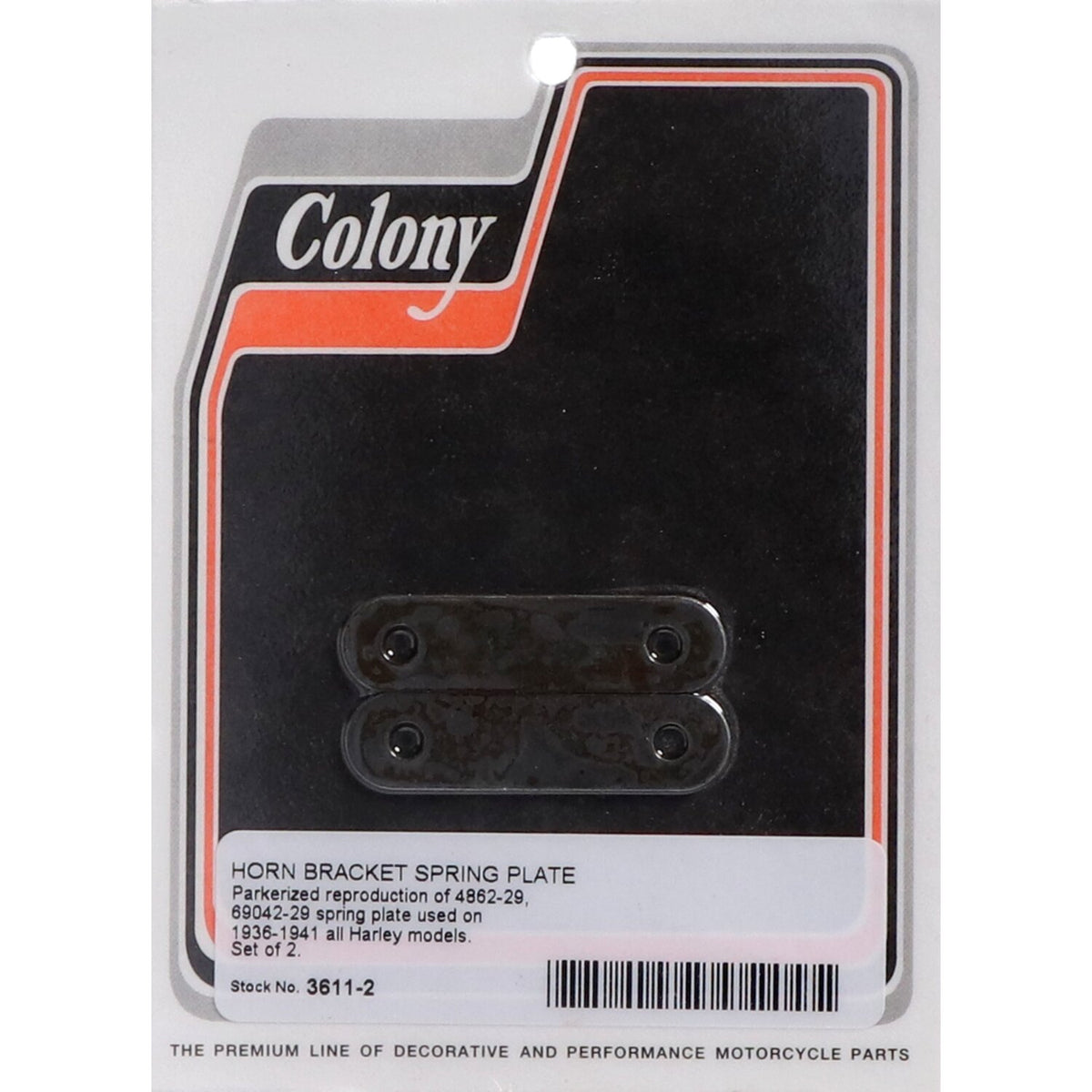 Colony horn bracket spring plate - 2 stk