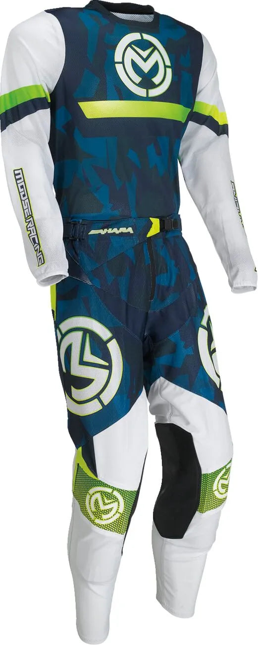 Moose Offroad Sahara Pants - Black/Blue/White/Fluorescent Yellow