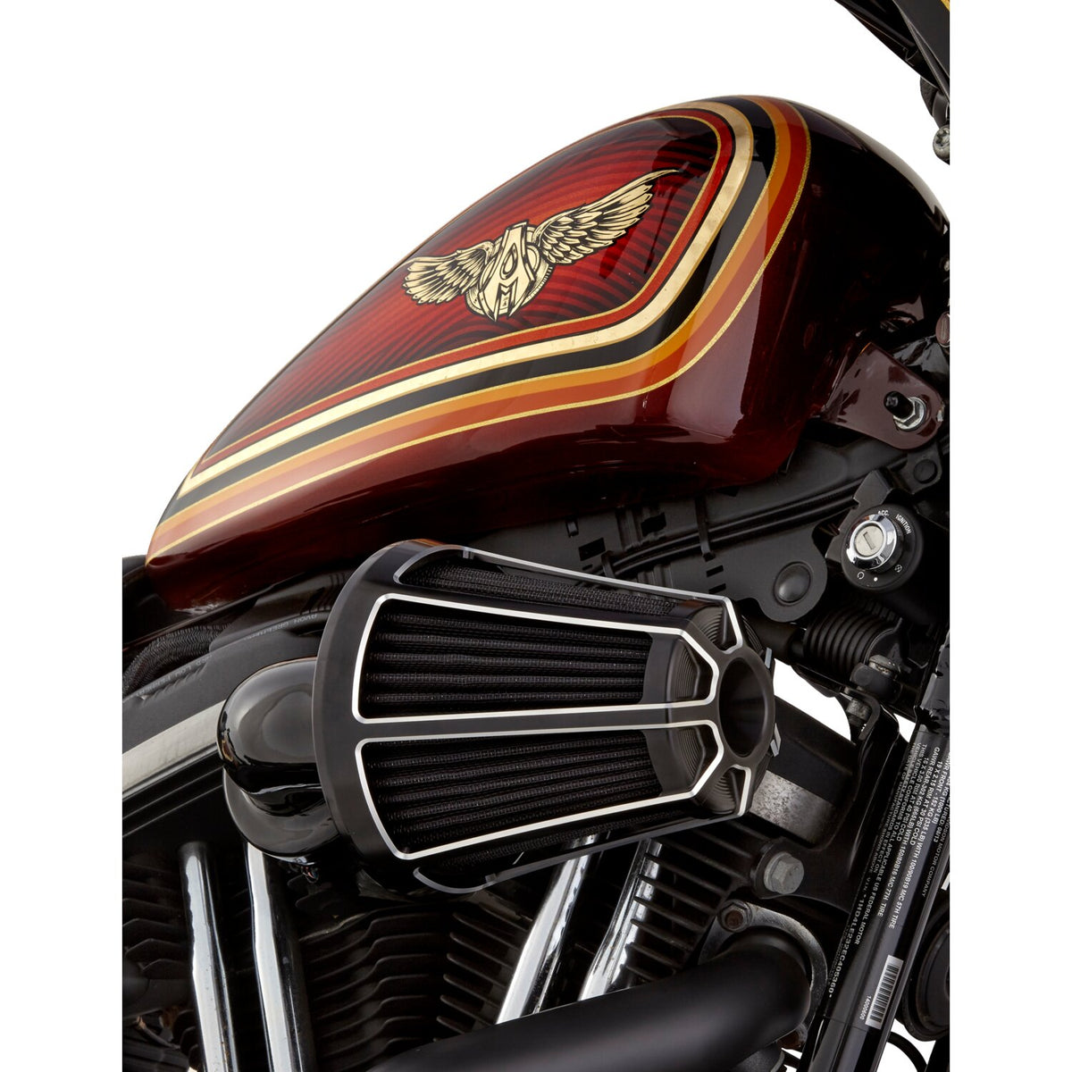 Arlen Ness 90° Monster Sucker air cleaner - Beveled