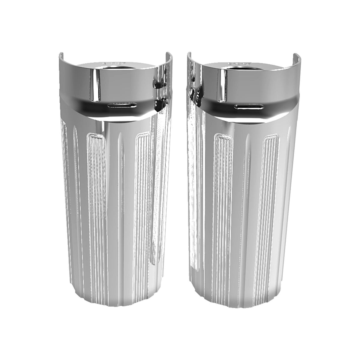 Arlen Ness fork boots 10-Gauge +2" - Chrome