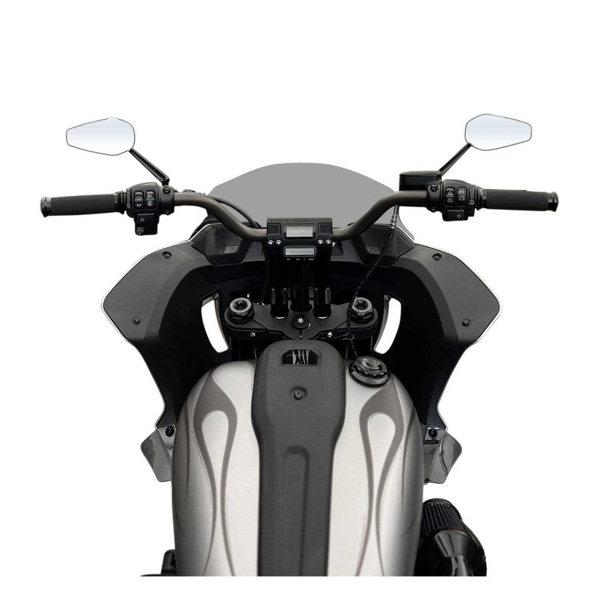Kodlin Fastback risers for OEM digital speedo - 8" - Black