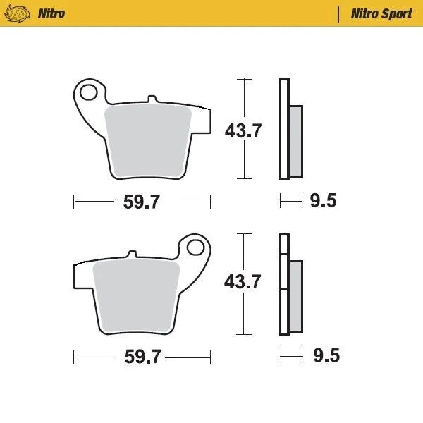 Moto-master Nitro Sport Bremsbeläge - Sintermetall - Hinten