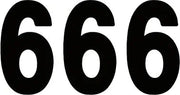 Factory Effex Pro Numbers Plate Graphic - 4" Black Vinyl