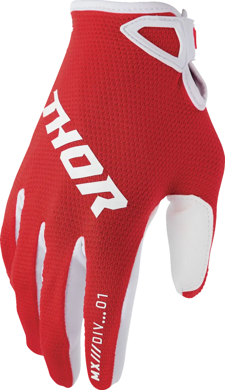 Thor Ridemode Static Gloves - Red/White