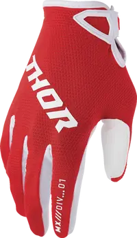 Thor Ridemode Static Gloves - Red/White