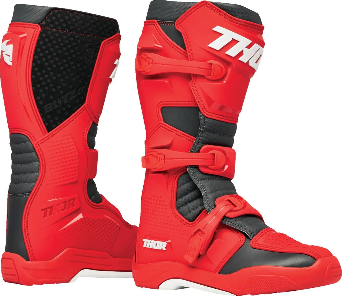 Thor Blitz XR Boots Red Charcoal