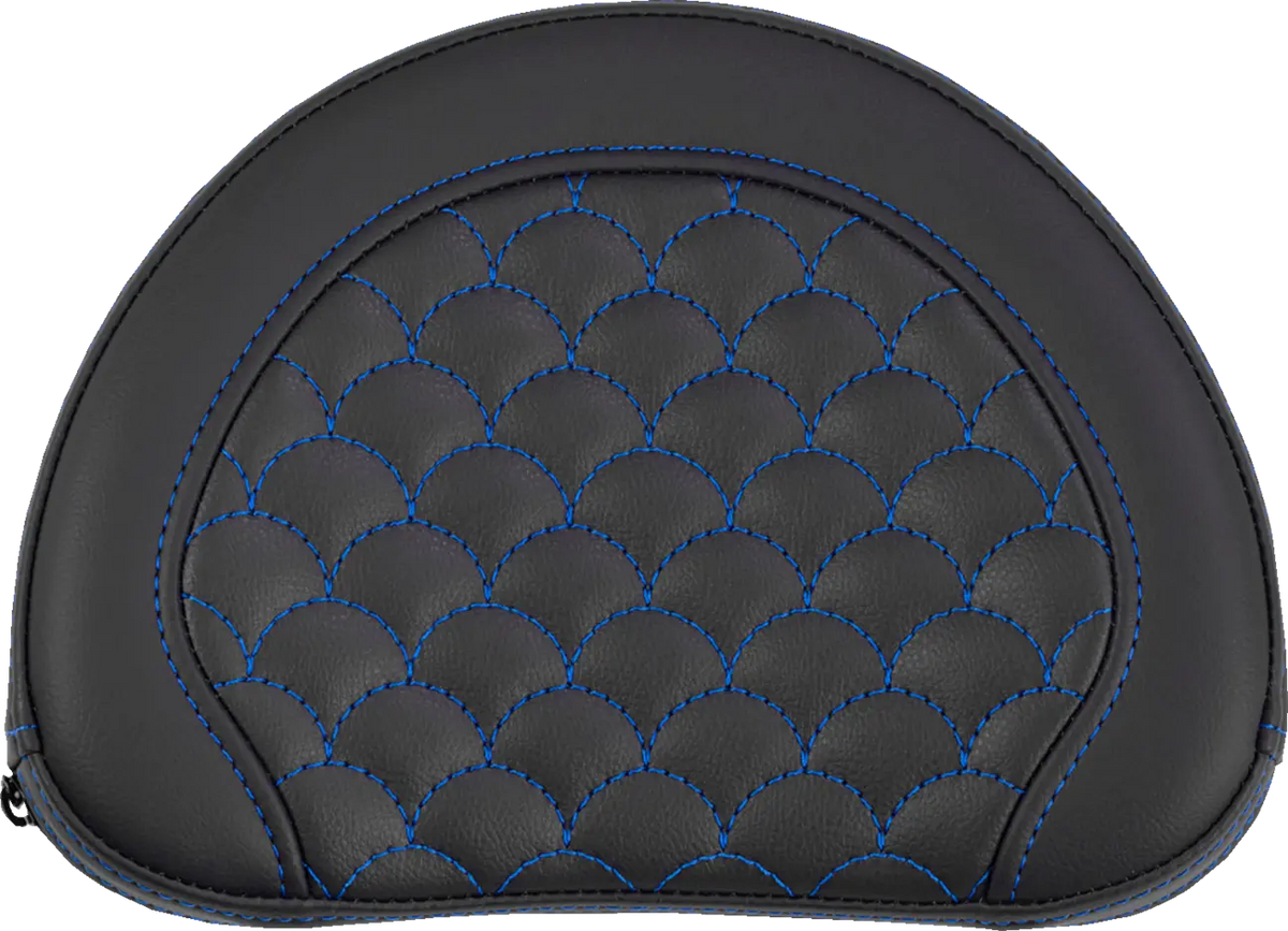 Saddlemen Contoured Sissy Bar Pad Blue Stitch for 5" Width Sissy