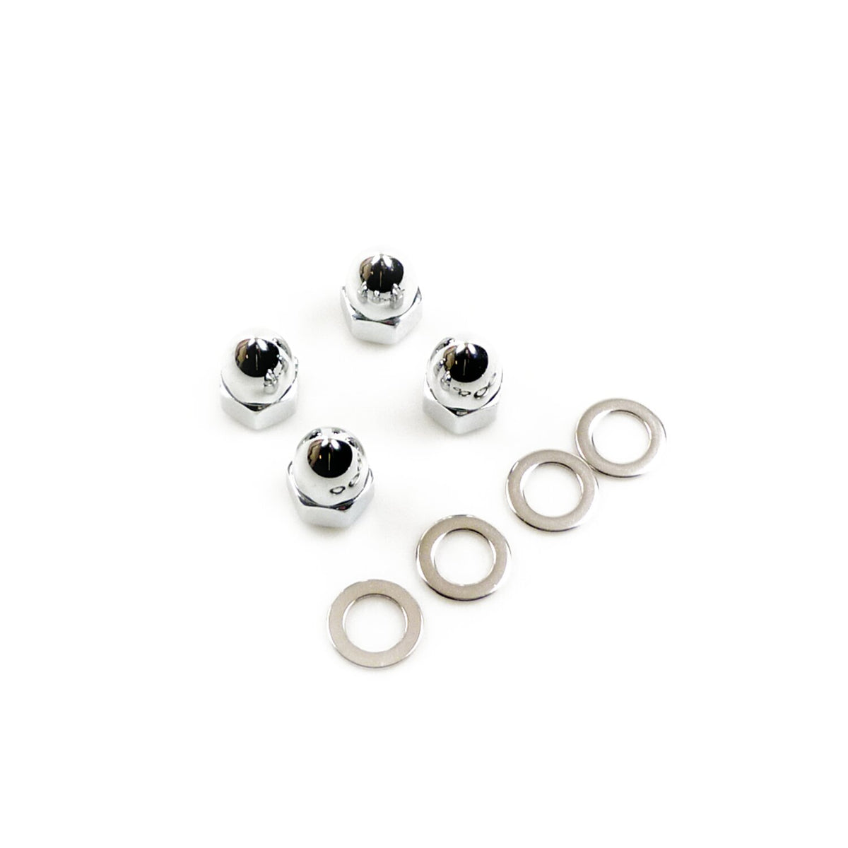 Gardner-Westcott rocker shaft end nut set - Acorn style chrome