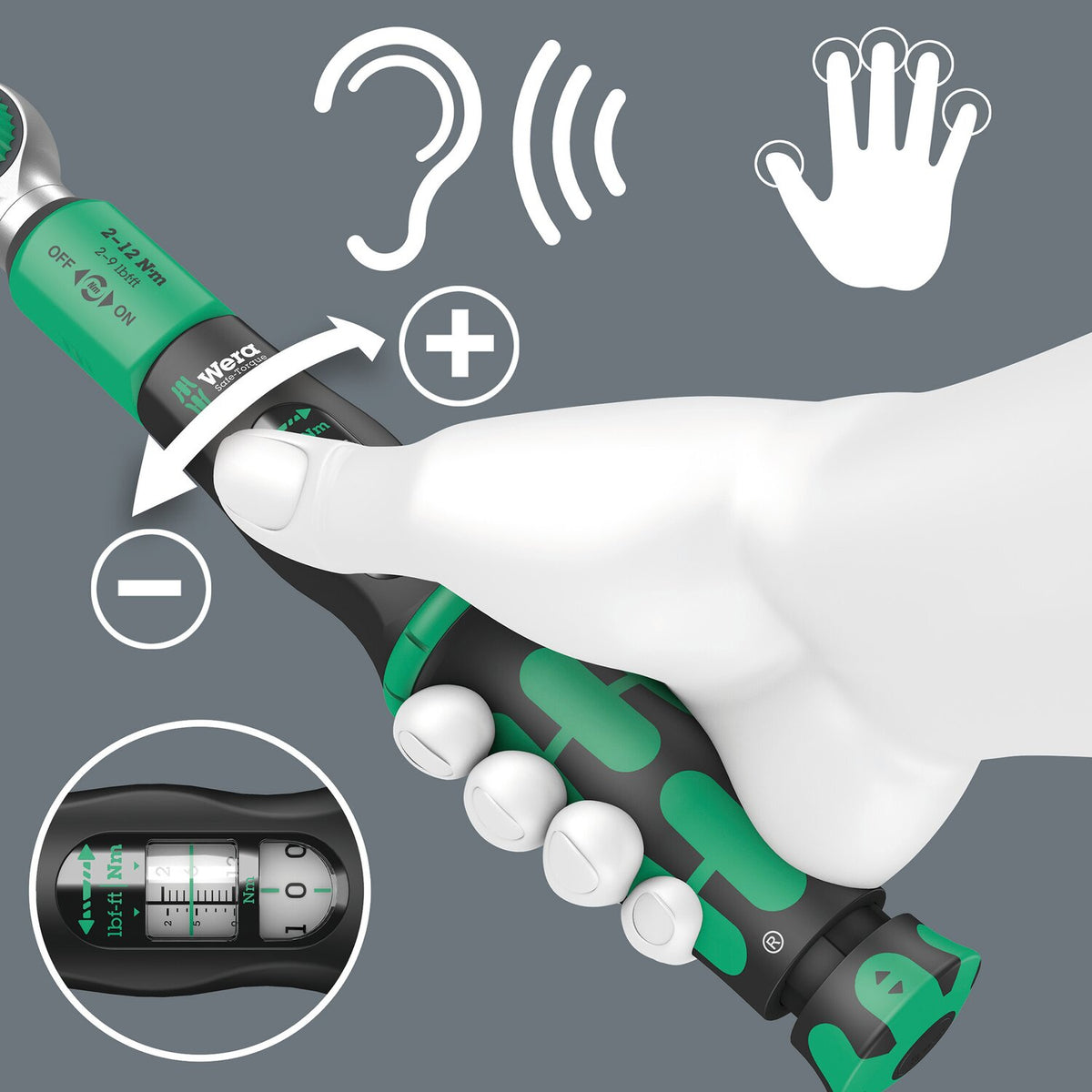 Wera Safe-Torque A1 adjustable torque wrench 1/4"