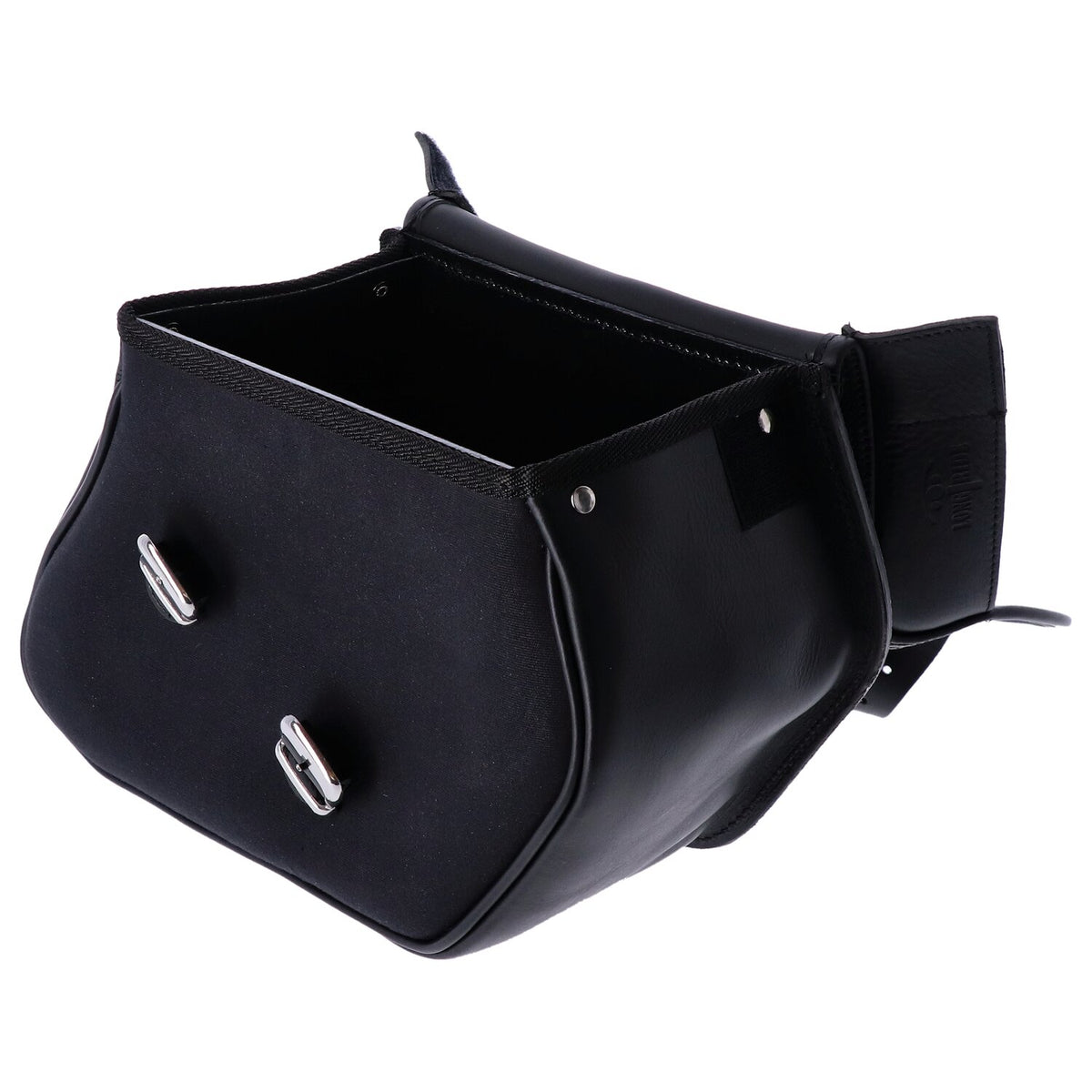 Longride Heritage waxed cotton saddlebags - Black