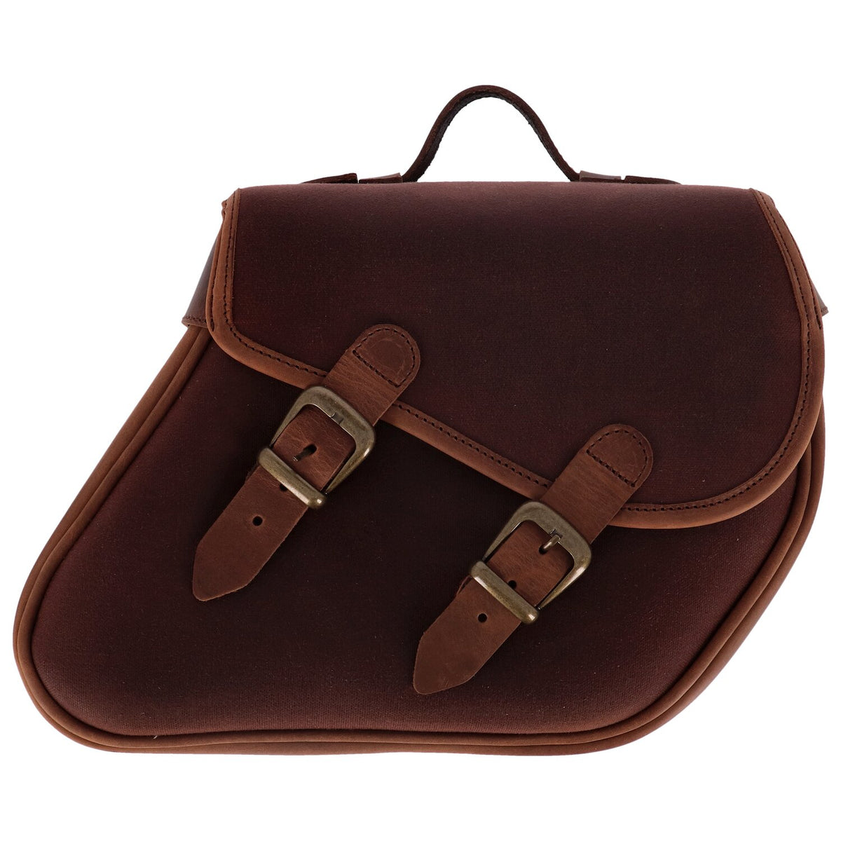 Longride waxed cotton saddlebags - Brown