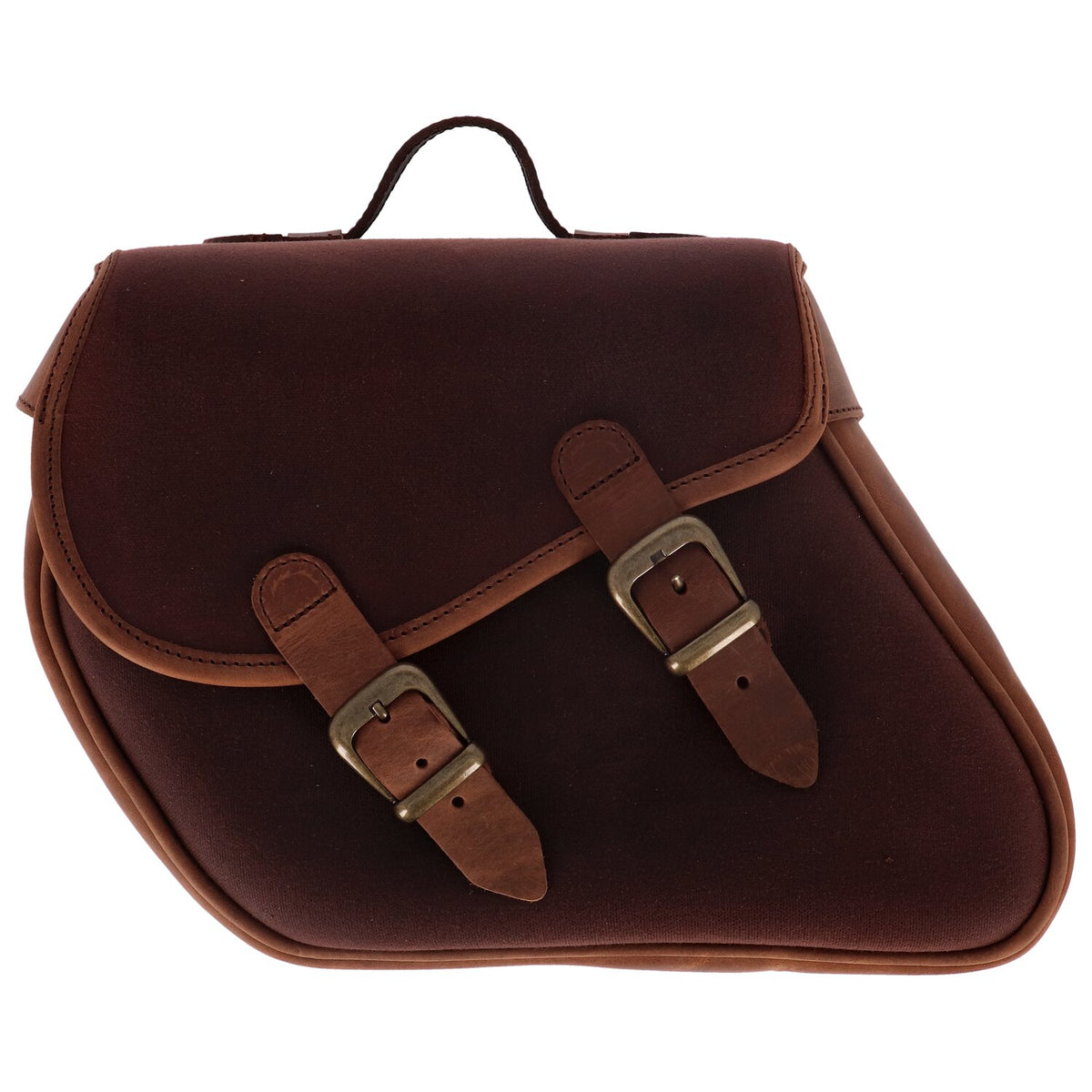 Longride waxed cotton saddlebags - Brown