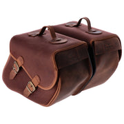 Longride waxed cotton saddlebags - Brown