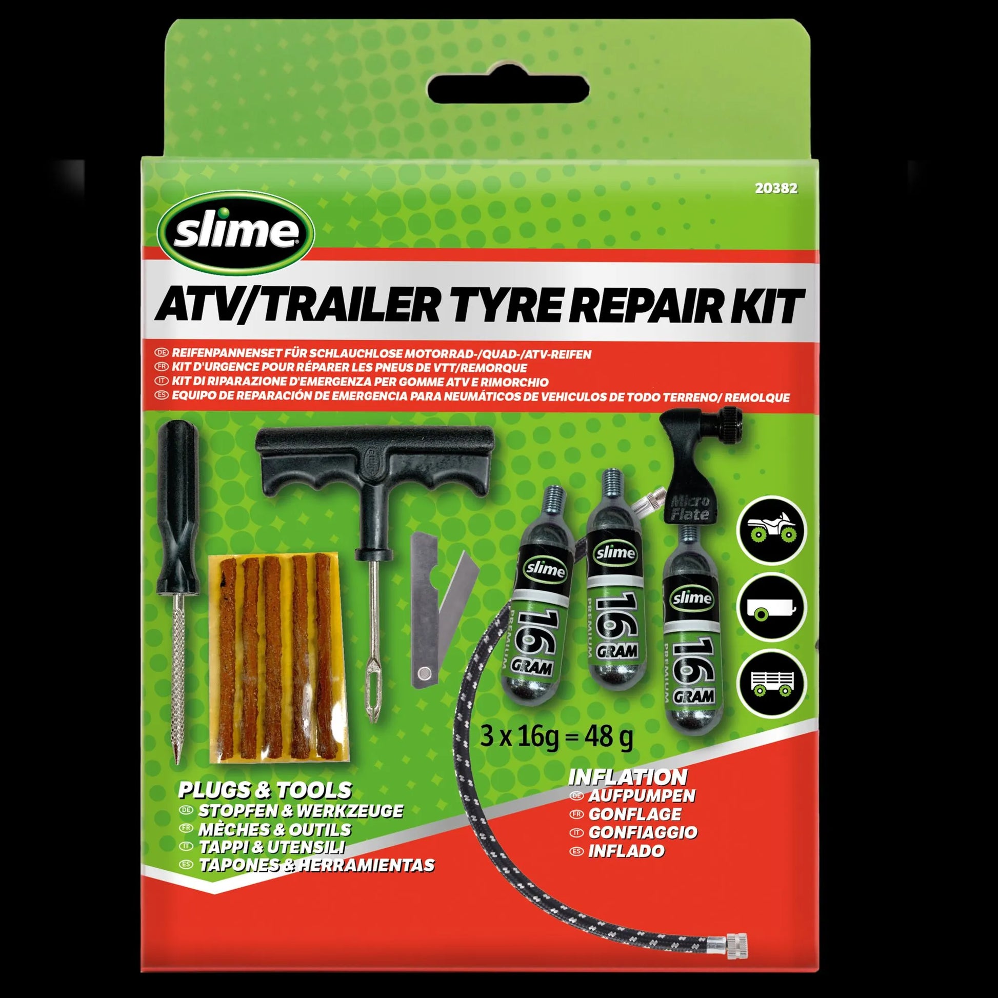 SLIME T-Handle Tire Plug Kit for Tubeless Off-Road Tires