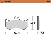 Moto-Master Roadpro Sinter Bremsbelag Hinten - Hinten