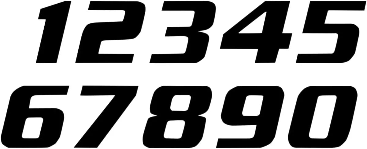Blackbird Racing One Series Numbers - Number Plate Graphics