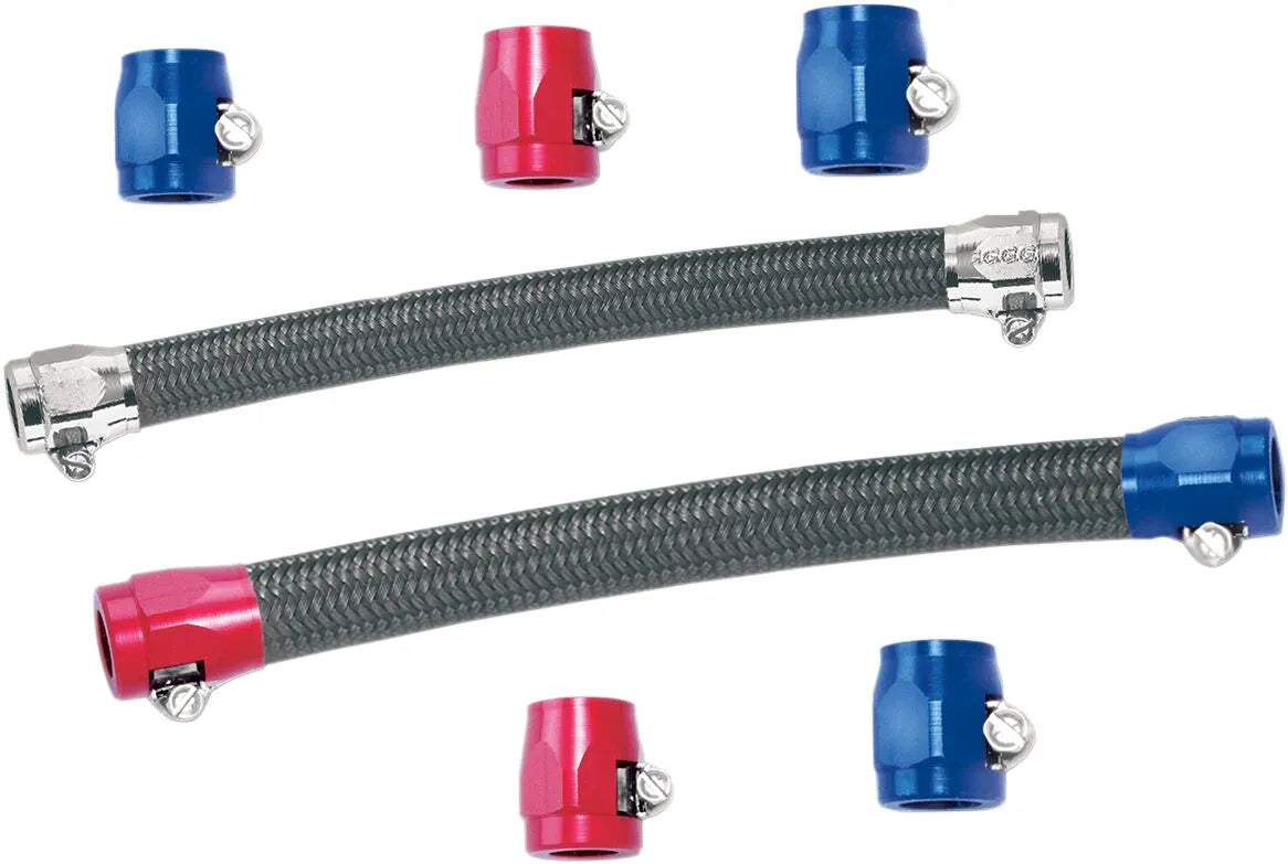 Goodridge Finisher Schlauchanschluss - Rotes Aluminium
