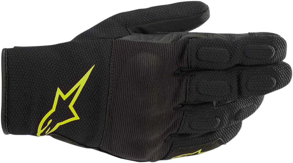 Alpinestars S-max Drystar Gloves - Black/Fluorescent Yellow