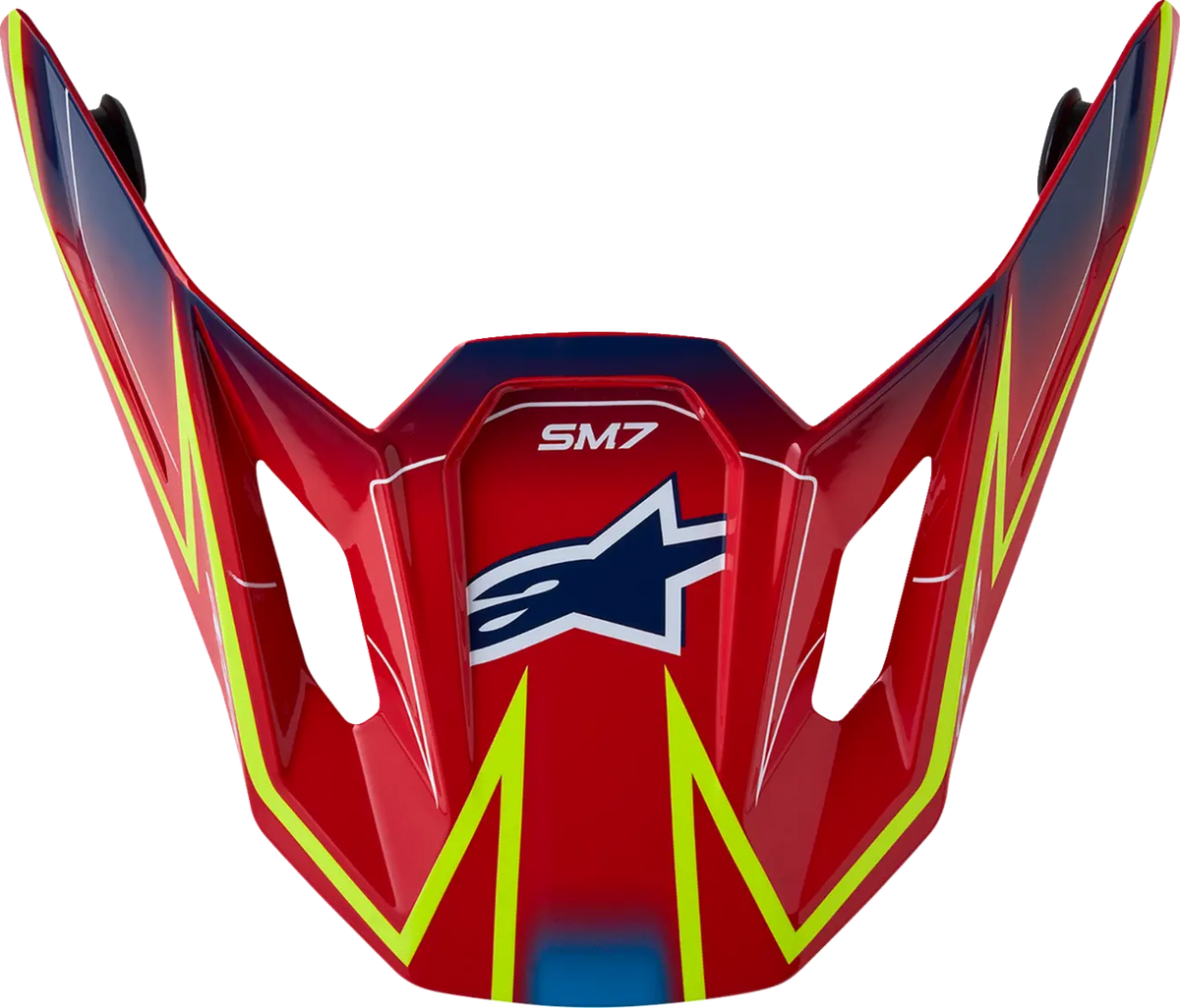 Alpinestars SM7 Helmet Visor Red/Yellow/Blue
