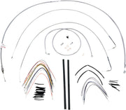 BURLY BRAND Stainless Braided Cable/Line Kit for 18" Ape Hangers