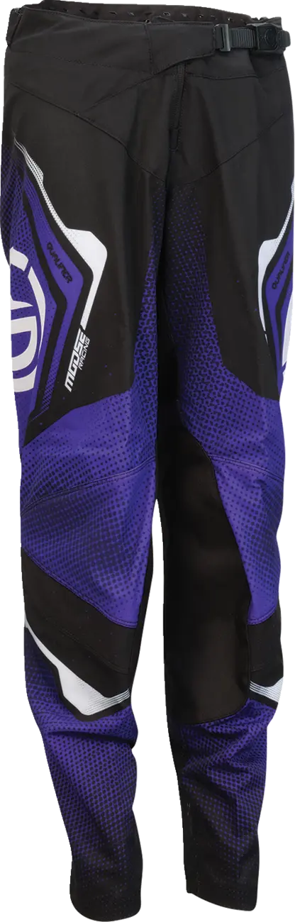 Moose Offroad Youth Qualifier Pants - Black/Purple/White