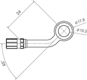 Trw Banjo Varioflex Fitting mit 45° Biegung