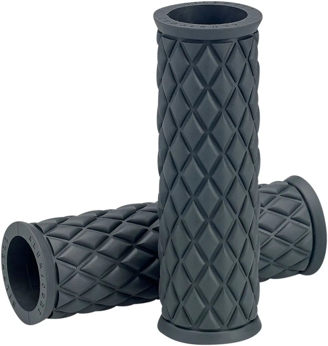 Biltwell Alumicore Grips - Gray Aluminum/rubber