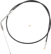 La Choppers Black Vinyl Braided Throttle Cable for Handlebars