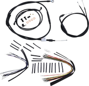 Burly Brand Black Vinyl Handlebar Cable/Line Kit for Ape Hangers