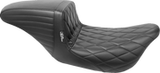 Le Pera Kickflip Seat - Black Diamond - For Harley Davidson