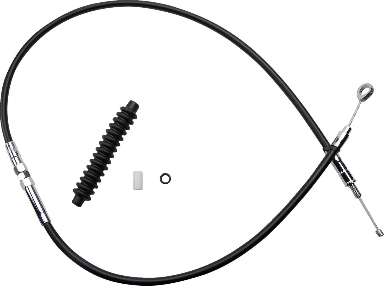 Drag Specialties High-efficiency Black Vinyl Clutch Cable