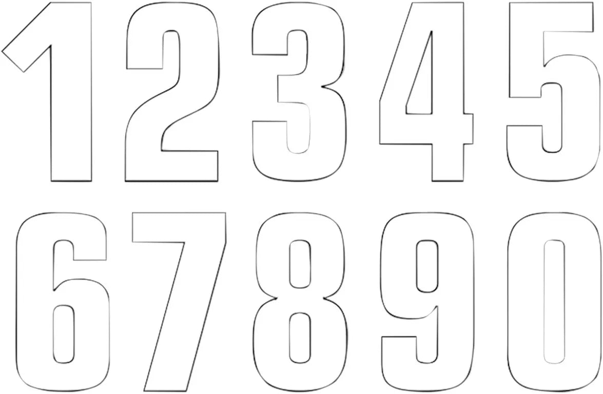 Blackbird Racing Number Plate Graphic - '9' - 3 Pack