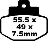 Ebc Sfa Series Organic Scooter Brake Pads - Rear