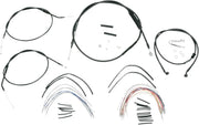 BURLY BRAND Complete Black Vinyl Cable Kit for Ape Hangers