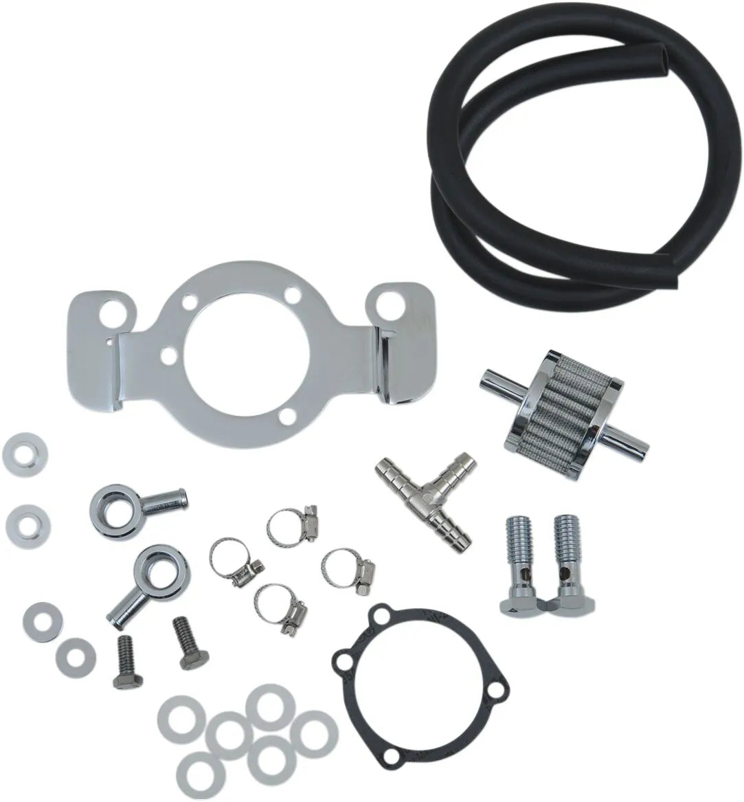 Drag Specialties Crankcase Breather Kit for Harley Sportster