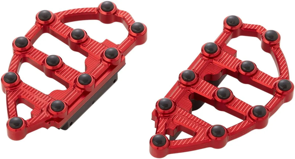 Arlen Ness Mx Billet Floorboards - Red Anodized