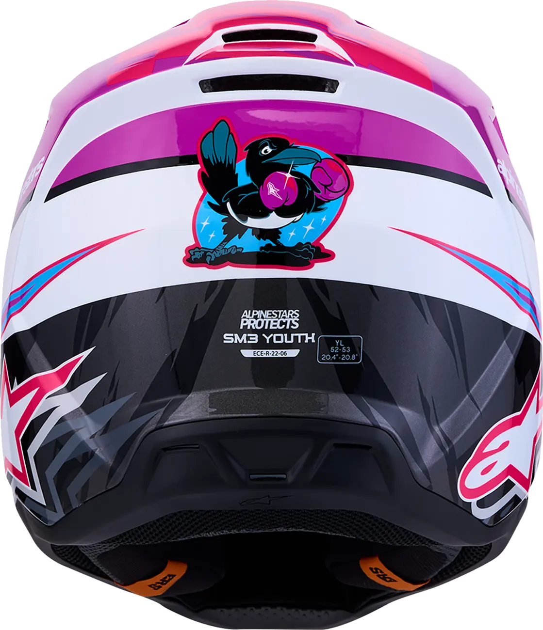 Alpinestars SM3 Falcon Youth Helmet Purple White Pink