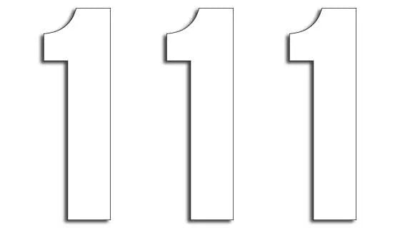 Blackbird Racing Number Plate Graphics - Three Series Numbers