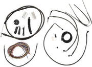 LA CHOPPERS Midnight Braided Handlebar Cable/Brake Line Kit