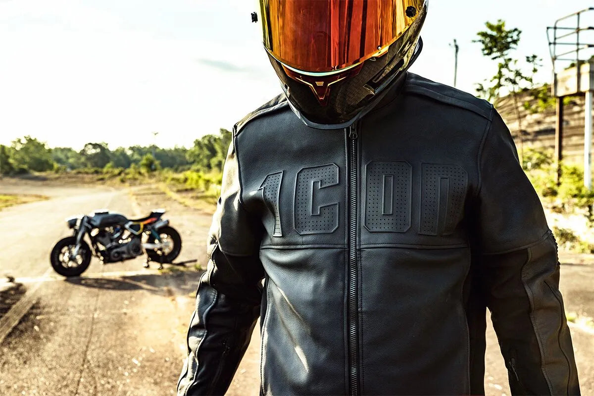 Icon Motorhead3™ Leather Motorcycle Jacket - Black