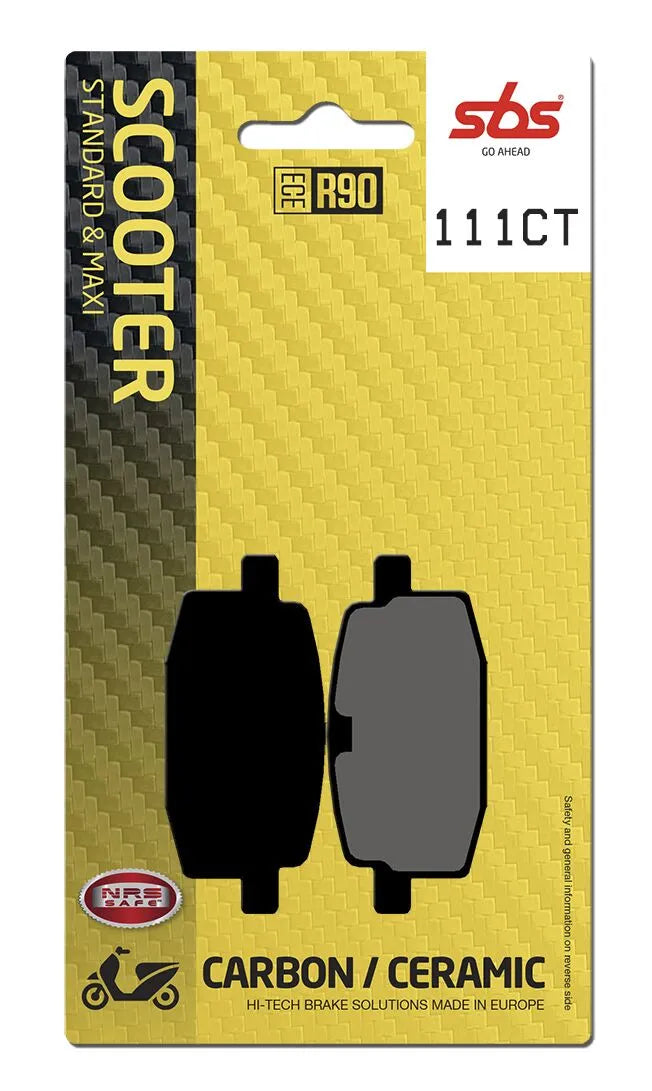 Sbs Ct Scooter Carbon Tech Organic Brake Pads Set - Front & Rear