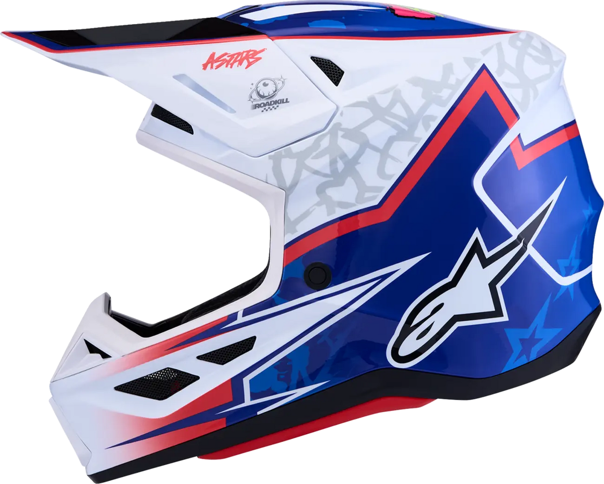 Alpinestars S-M7 Blaster Helmet White/Blue/Red
