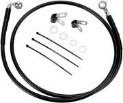 Drag Specialties Extended Black Vinyl Brake Line Kit