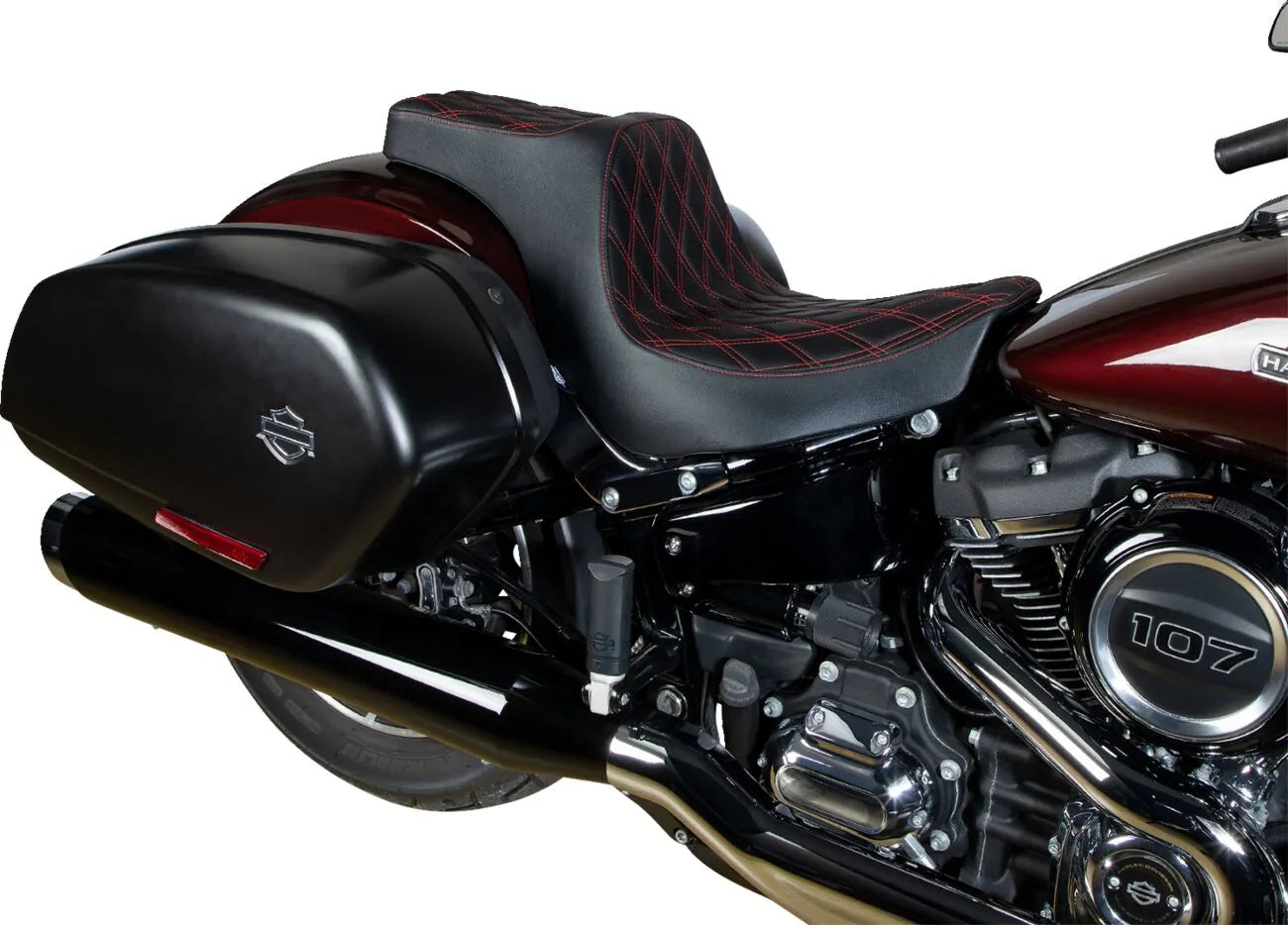 2-Up Drag Specialties Predator Iii Seat - For Harley Davidson